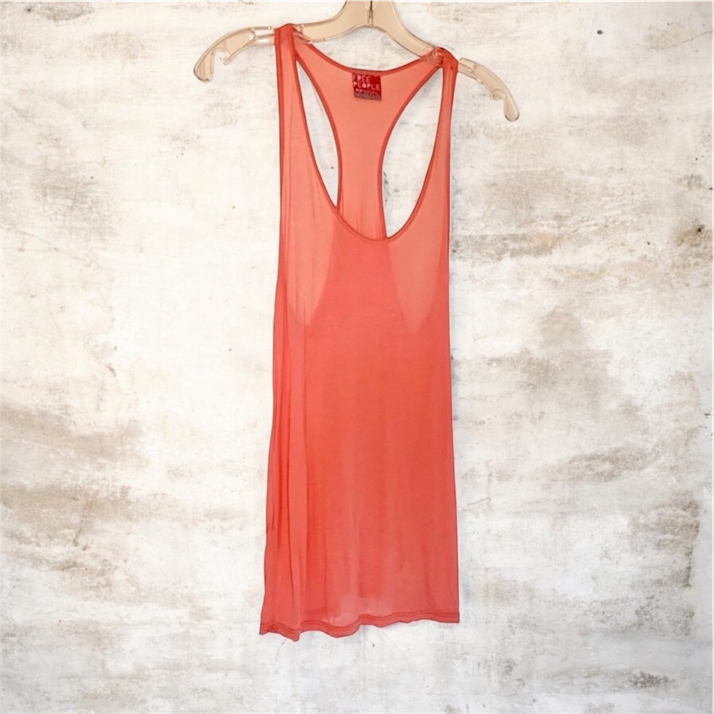 Free‎ People Vibrant Coral Tank Top